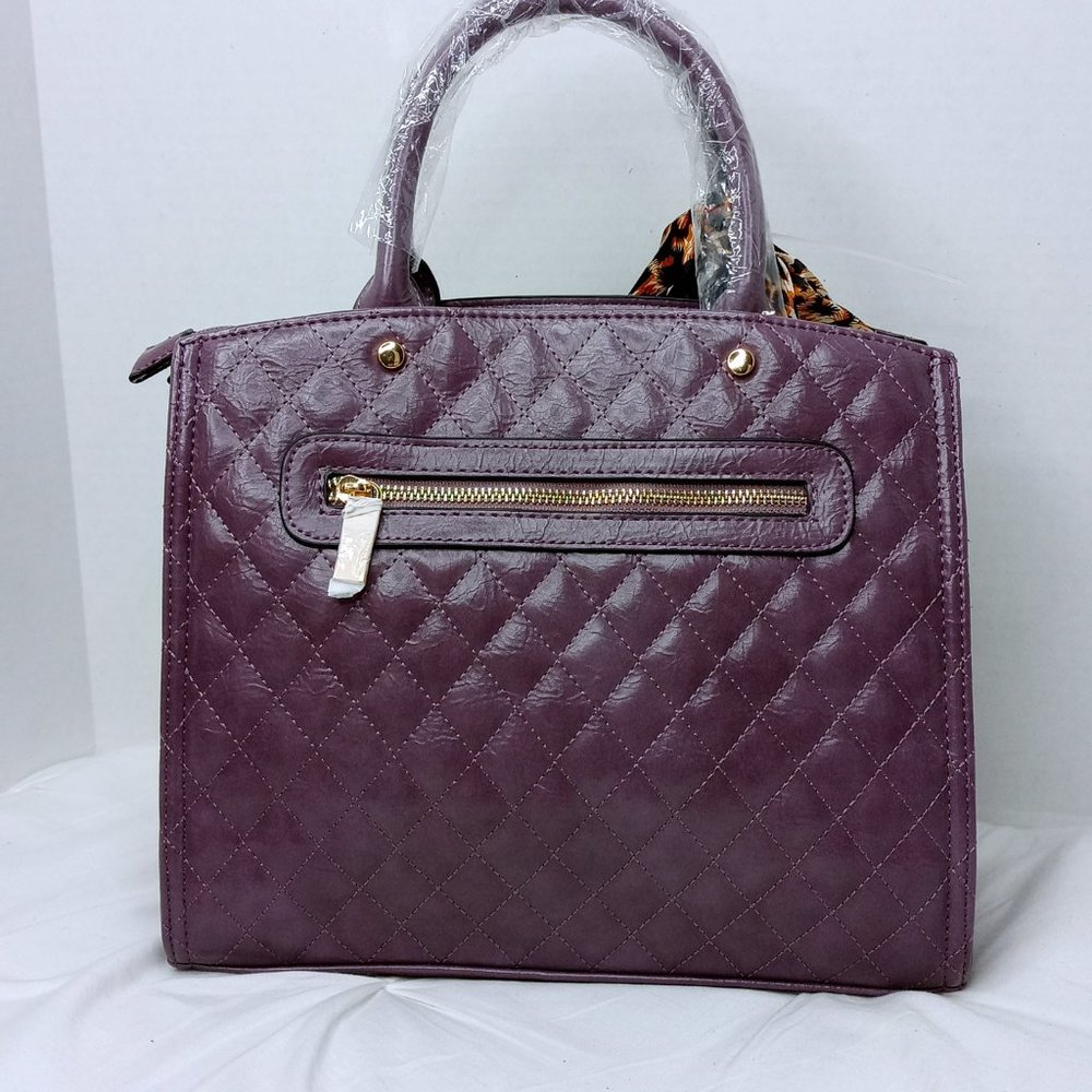Purple Quilted Handbag - Picture 7 of 8